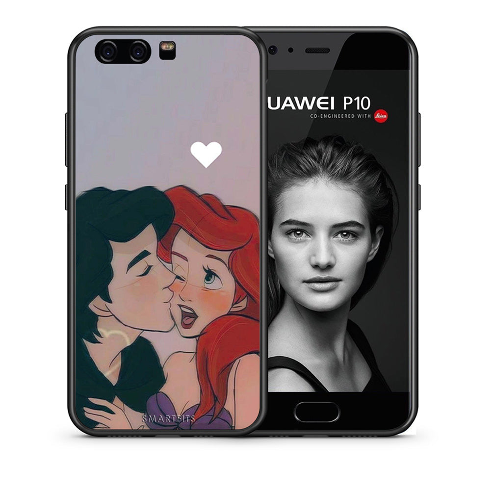 Θήκη Αγίου Βαλεντίνου Huawei P10 Lite Mermaid Love από τη Smartfits με σχέδιο στο πίσω μέρος και μαύρο περίβλημα | Huawei P10 Lite Mermaid Love case with colorful back and black bezels