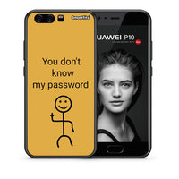 Thumbnail for Θήκη Huawei P10 My Password από τη Smartfits με σχέδιο στο πίσω μέρος και μαύρο περίβλημα | Huawei P10 My Password case with colorful back and black bezels