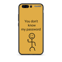 Thumbnail for huawei p10 My Password Θήκη από τη Smartfits με σχέδιο στο πίσω μέρος και μαύρο περίβλημα | Smartphone case with colorful back and black bezels by Smartfits