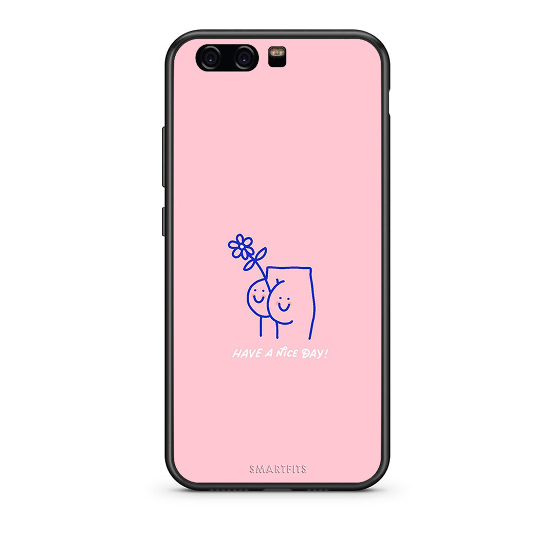 Huawei P10 Lite Nice Day θήκη από τη Smartfits με σχέδιο στο πίσω μέρος και μαύρο περίβλημα | Smartphone case with colorful back and black bezels by Smartfits