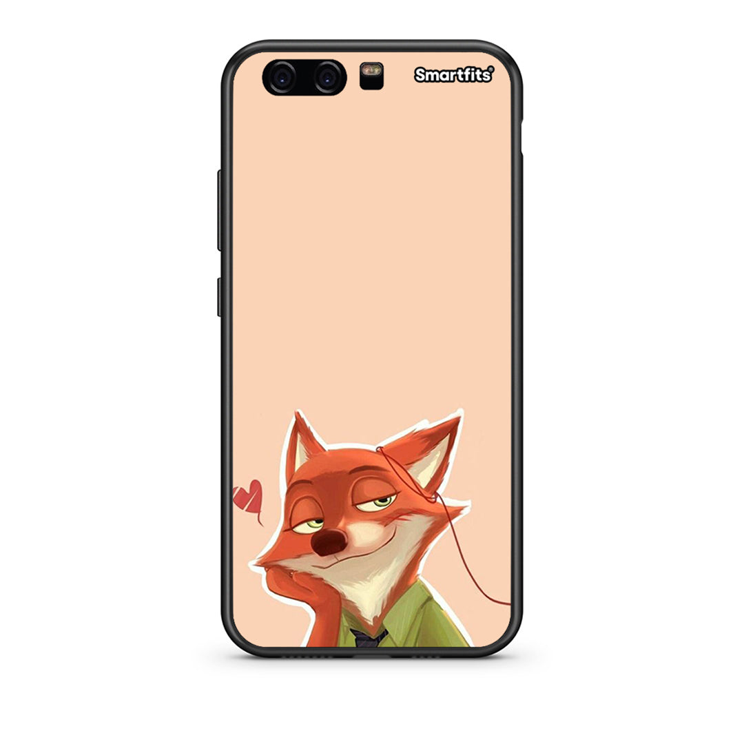 huawei p10 Nick Wilde And Judy Hopps Love 1 θήκη από τη Smartfits με σχέδιο στο πίσω μέρος και μαύρο περίβλημα | Smartphone case with colorful back and black bezels by Smartfits