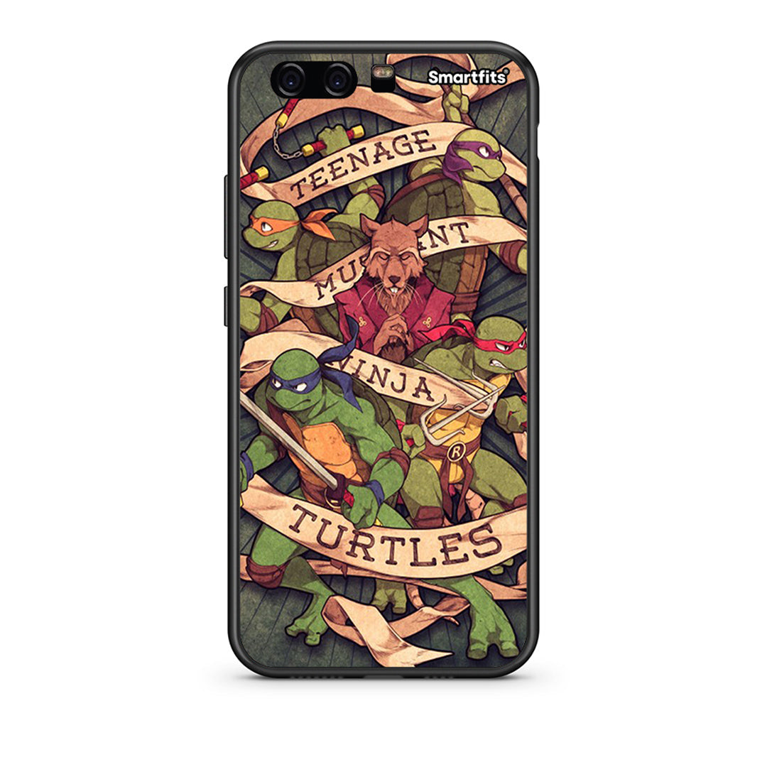huawei p10 Ninja Turtles θήκη από τη Smartfits με σχέδιο στο πίσω μέρος και μαύρο περίβλημα | Smartphone case with colorful back and black bezels by Smartfits
