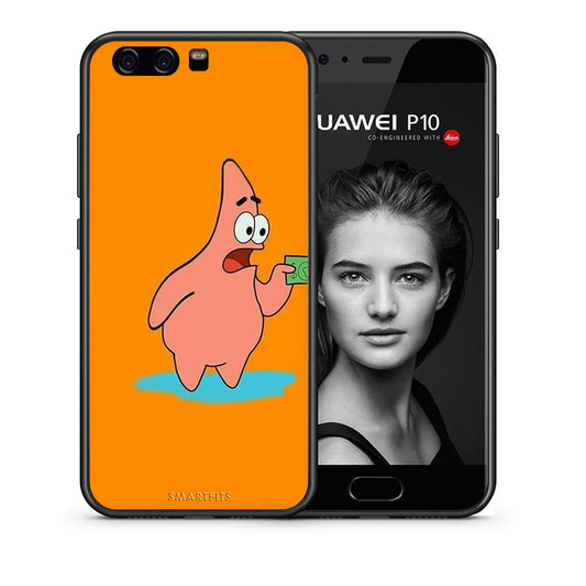 Θήκη Αγίου Βαλεντίνου Huawei P10 Lite No Money 1 από τη Smartfits με σχέδιο στο πίσω μέρος και μαύρο περίβλημα | Huawei P10 Lite No Money 1 case with colorful back and black bezels