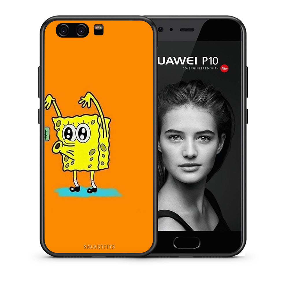 Θήκη Αγίου Βαλεντίνου Huawei P10 No Money 2 από τη Smartfits με σχέδιο στο πίσω μέρος και μαύρο περίβλημα | Huawei P10 No Money 2 case with colorful back and black bezels