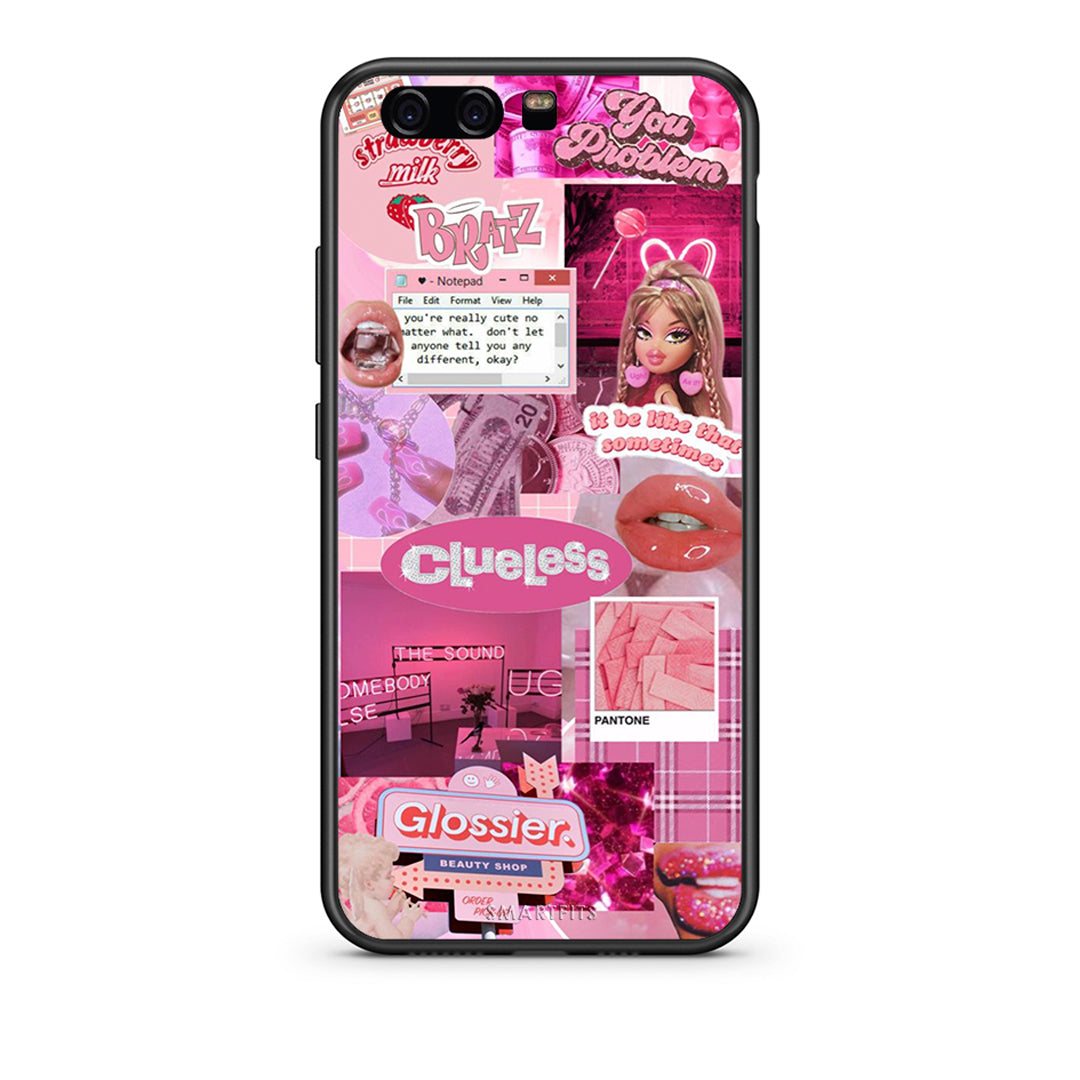 Huawei P10 Lite Pink Love Θήκη Αγίου Βαλεντίνου από τη Smartfits με σχέδιο στο πίσω μέρος και μαύρο περίβλημα | Smartphone case with colorful back and black bezels by Smartfits