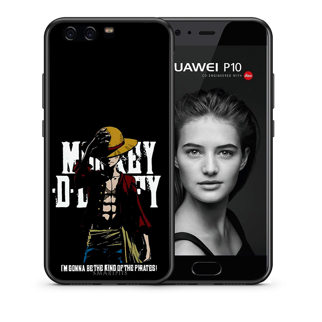 Θήκη Huawei P10 Pirate King από τη Smartfits με σχέδιο στο πίσω μέρος και μαύρο περίβλημα | Huawei P10 Pirate King case with colorful back and black bezels