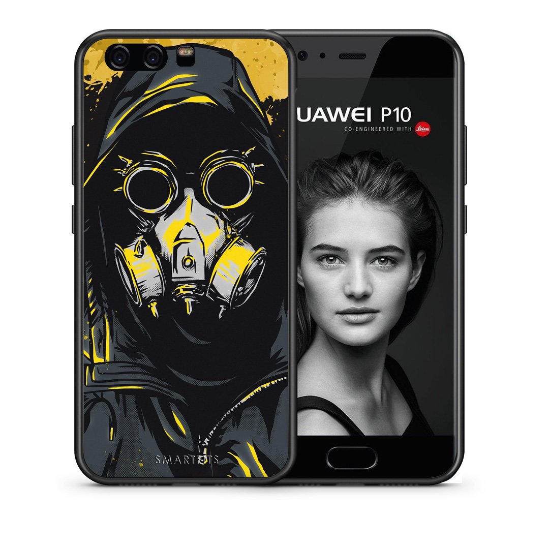 Θήκη Huawei P10 Lite Mask PopArt από τη Smartfits με σχέδιο στο πίσω μέρος και μαύρο περίβλημα | Huawei P10 Lite Mask PopArt case with colorful back and black bezels