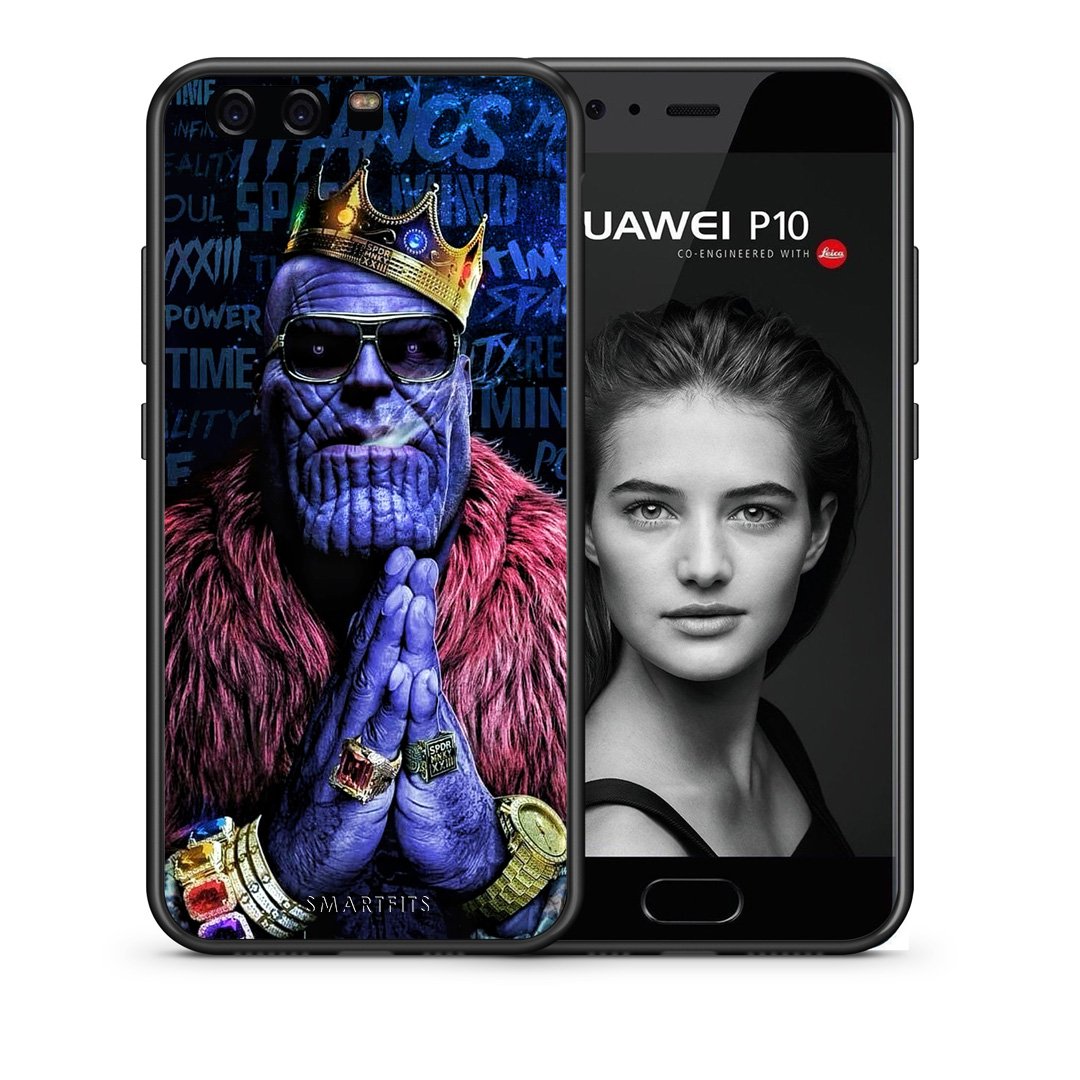 Θήκη Huawei P10 Thanos PopArt από τη Smartfits με σχέδιο στο πίσω μέρος και μαύρο περίβλημα | Huawei P10 Thanos PopArt case with colorful back and black bezels