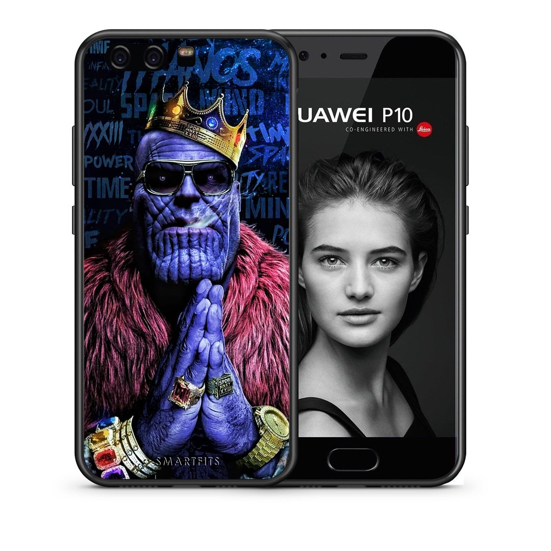 Θήκη Huawei P10 Lite Thanos PopArt από τη Smartfits με σχέδιο στο πίσω μέρος και μαύρο περίβλημα | Huawei P10 Lite Thanos PopArt case with colorful back and black bezels