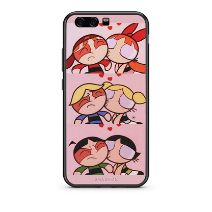 huawei p10 Puff Love Θήκη Αγίου Βαλεντίνου από τη Smartfits με σχέδιο στο πίσω μέρος και μαύρο περίβλημα | Smartphone case with colorful back and black bezels by Smartfits