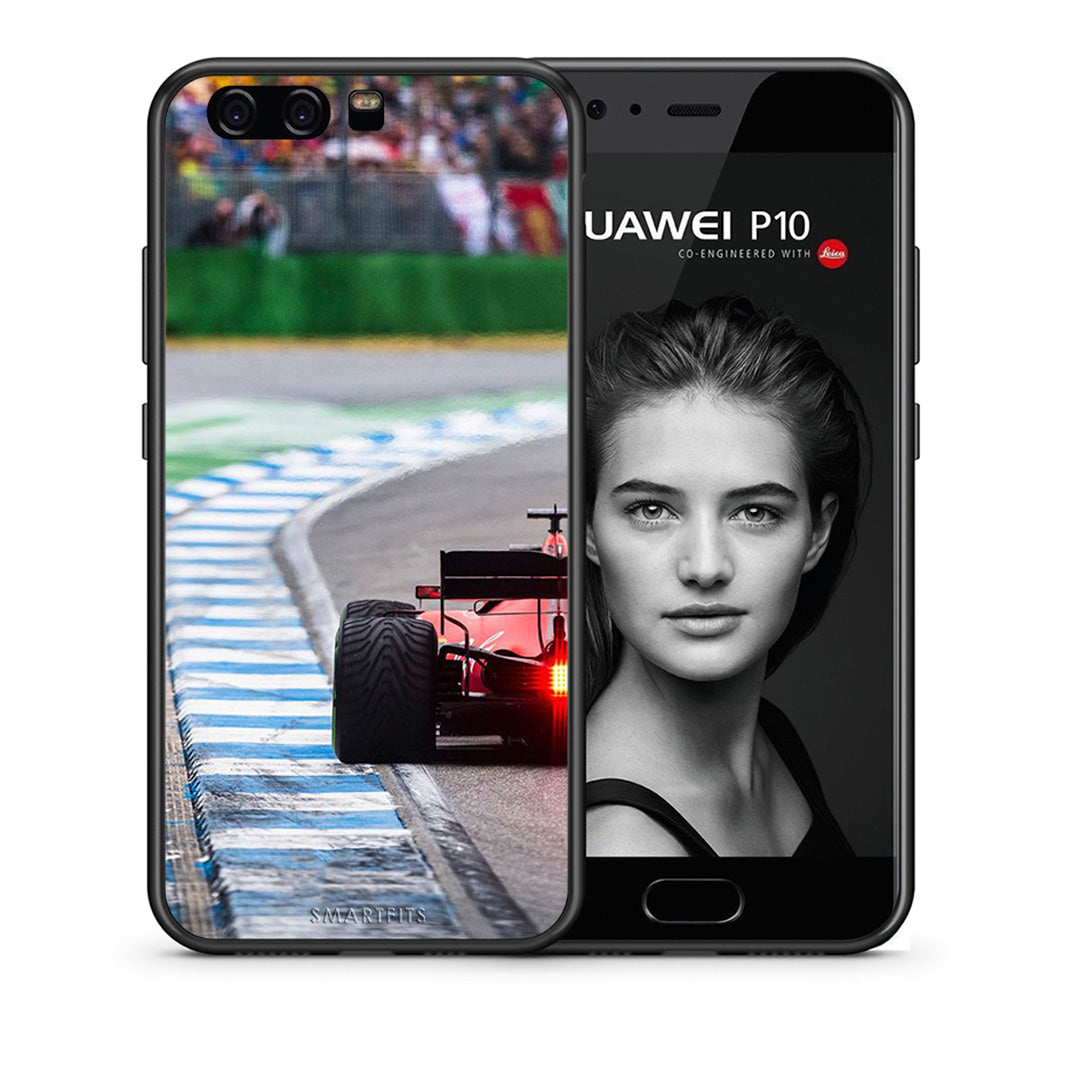 Θήκη Huawei P10 Racing Vibes από τη Smartfits με σχέδιο στο πίσω μέρος και μαύρο περίβλημα | Huawei P10 Racing Vibes case with colorful back and black bezels