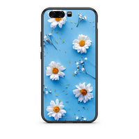 Thumbnail for huawei p10 Real Daisies θήκη από τη Smartfits με σχέδιο στο πίσω μέρος και μαύρο περίβλημα | Smartphone case with colorful back and black bezels by Smartfits