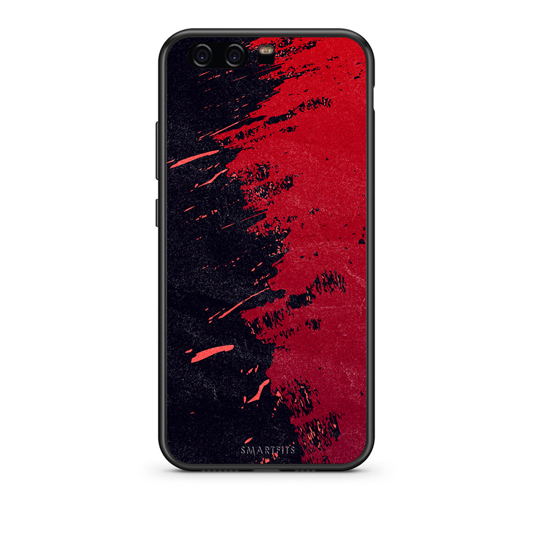 huawei p10 Red Paint Θήκη Αγίου Βαλεντίνου από τη Smartfits με σχέδιο στο πίσω μέρος και μαύρο περίβλημα | Smartphone case with colorful back and black bezels by Smartfits