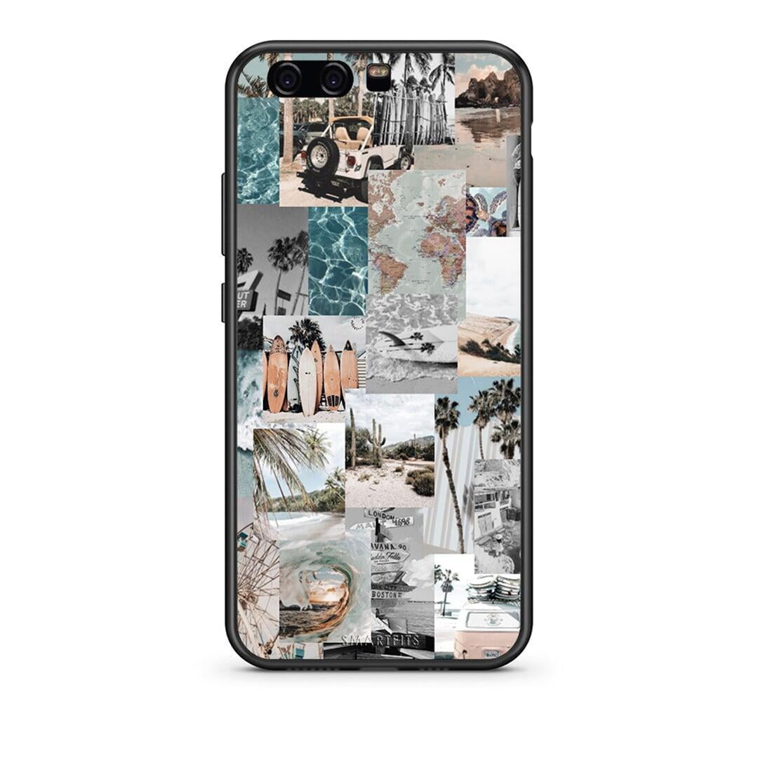 Huawei P10 Lite Retro Beach Life Θήκη από τη Smartfits με σχέδιο στο πίσω μέρος και μαύρο περίβλημα | Smartphone case with colorful back and black bezels by Smartfits