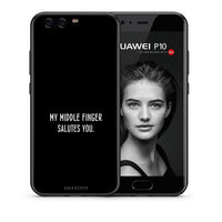 Thumbnail for Θήκη Huawei P10 Lite Salute από τη Smartfits με σχέδιο στο πίσω μέρος και μαύρο περίβλημα | Huawei P10 Lite Salute case with colorful back and black bezels