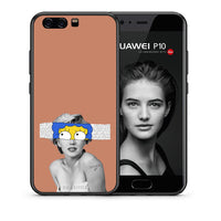 Thumbnail for Θήκη Huawei P10 Sim Merilyn από τη Smartfits με σχέδιο στο πίσω μέρος και μαύρο περίβλημα | Huawei P10 Sim Merilyn case with colorful back and black bezels