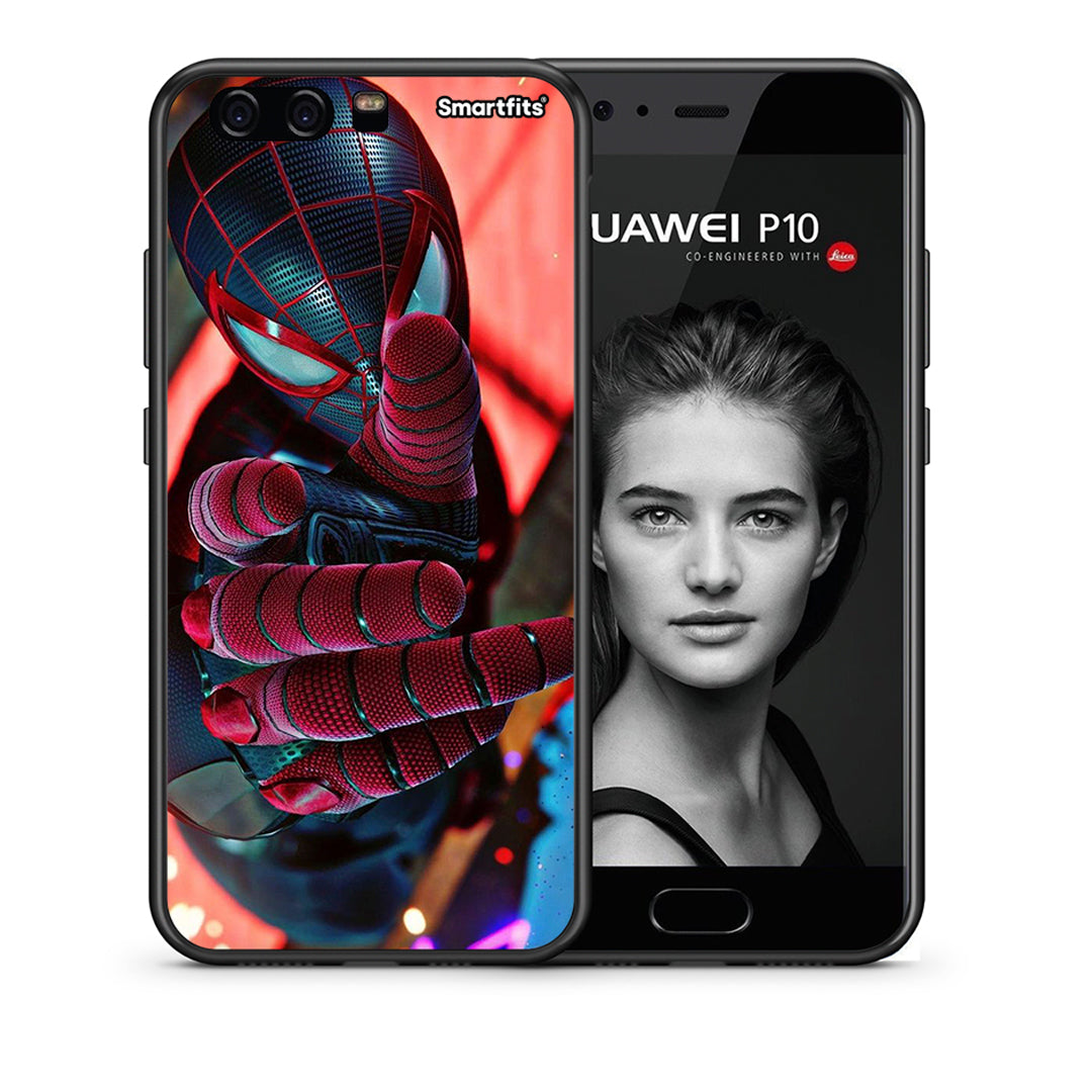 Θήκη Huawei P10 Spider Hand από τη Smartfits με σχέδιο στο πίσω μέρος και μαύρο περίβλημα | Huawei P10 Spider Hand case with colorful back and black bezels