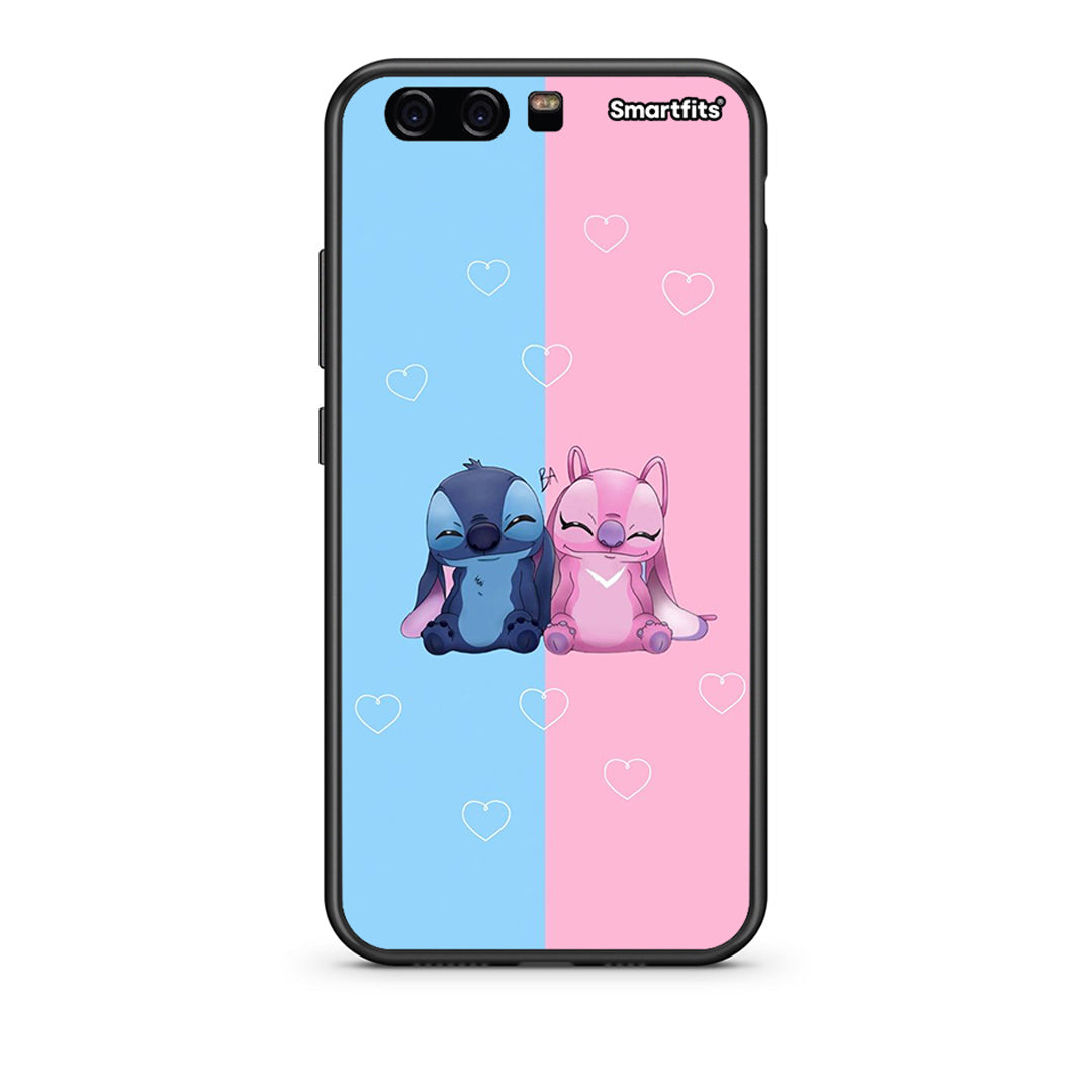 Huawei P10 Lite Stitch And Angel θήκη από τη Smartfits με σχέδιο στο πίσω μέρος και μαύρο περίβλημα | Smartphone case with colorful back and black bezels by Smartfits