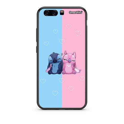 Huawei P10 Lite Stitch And Angel θήκη από τη Smartfits με σχέδιο στο πίσω μέρος και μαύρο περίβλημα | Smartphone case with colorful back and black bezels by Smartfits