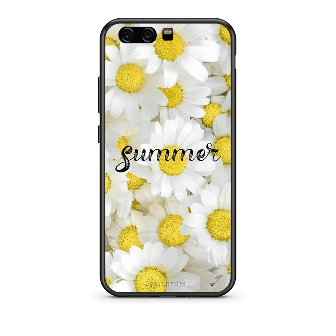 Huawei P10 Lite Summer Daisies Θήκη από τη Smartfits με σχέδιο στο πίσω μέρος και μαύρο περίβλημα | Smartphone case with colorful back and black bezels by Smartfits