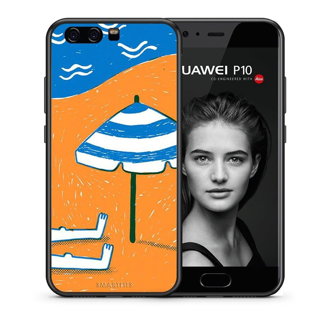 Θήκη Huawei P10 Summering από τη Smartfits με σχέδιο στο πίσω μέρος και μαύρο περίβλημα | Huawei P10 Summering case with colorful back and black bezels