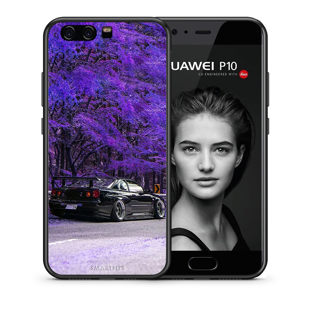 Θήκη Αγίου Βαλεντίνου Huawei P10 Super Car από τη Smartfits με σχέδιο στο πίσω μέρος και μαύρο περίβλημα | Huawei P10 Super Car case with colorful back and black bezels