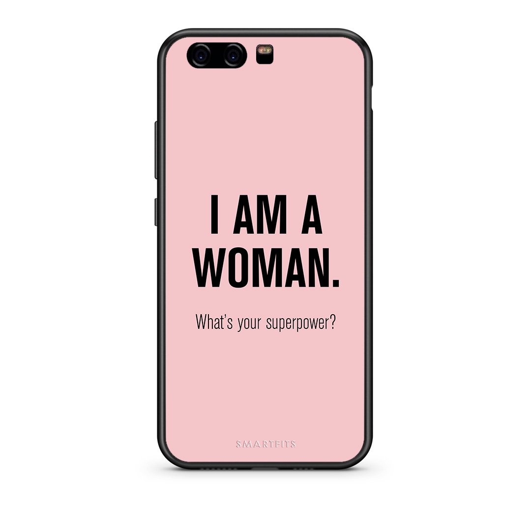 huawei p10 Superpower Woman θήκη από τη Smartfits με σχέδιο στο πίσω μέρος και μαύρο περίβλημα | Smartphone case with colorful back and black bezels by Smartfits