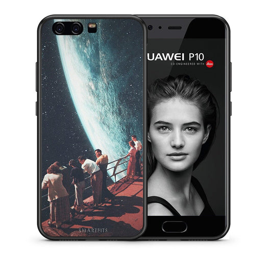 Θήκη Huawei P10 Lite Surreal View από τη Smartfits με σχέδιο στο πίσω μέρος και μαύρο περίβλημα | Huawei P10 Lite Surreal View case with colorful back and black bezels