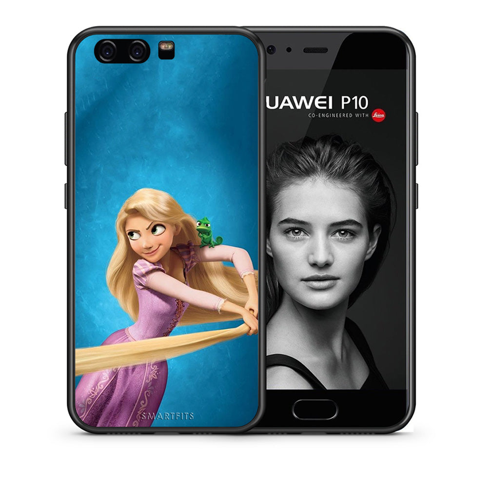 Θήκη Αγίου Βαλεντίνου Huawei P10 Tangled 2 από τη Smartfits με σχέδιο στο πίσω μέρος και μαύρο περίβλημα | Huawei P10 Tangled 2 case with colorful back and black bezels