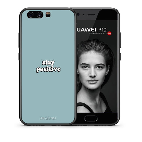 Θήκη Huawei P10 Positive Text από τη Smartfits με σχέδιο στο πίσω μέρος και μαύρο περίβλημα | Huawei P10 Positive Text case with colorful back and black bezels