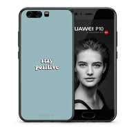 Thumbnail for Θήκη Huawei P10 Lite Positive Text από τη Smartfits με σχέδιο στο πίσω μέρος και μαύρο περίβλημα | Huawei P10 Lite Positive Text case with colorful back and black bezels