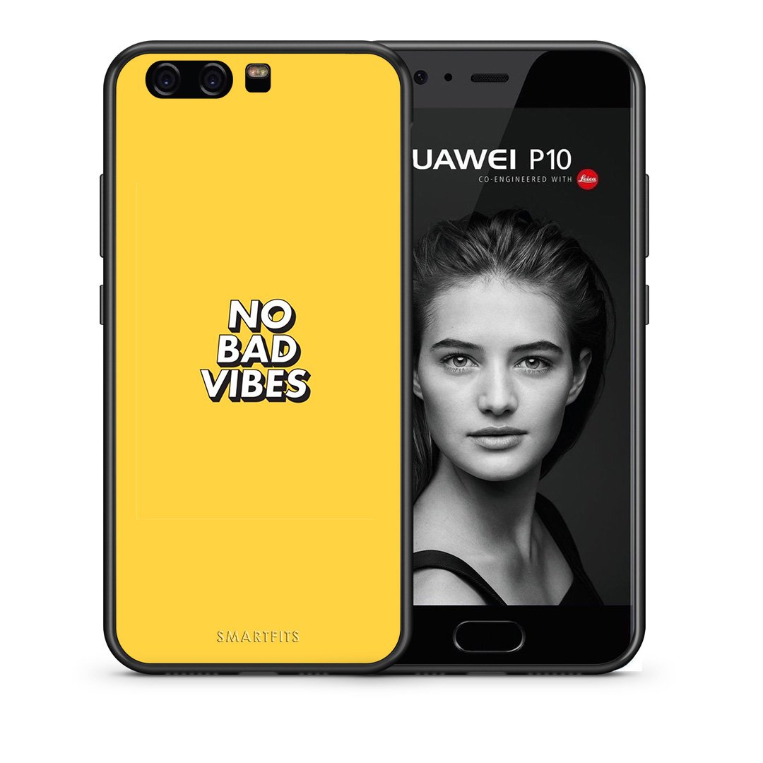 Θήκη Huawei P10 Lite Vibes Text από τη Smartfits με σχέδιο στο πίσω μέρος και μαύρο περίβλημα | Huawei P10 Lite Vibes Text case with colorful back and black bezels