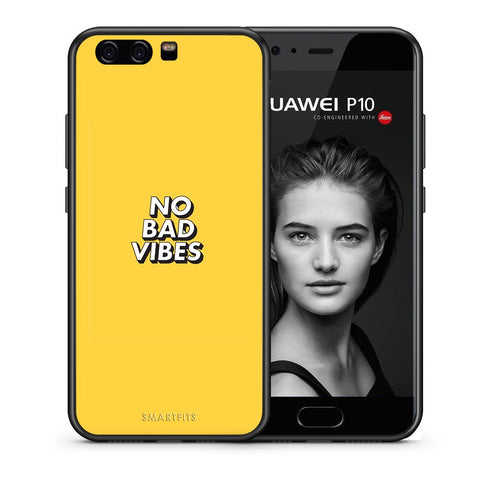 Θήκη Huawei P10 Lite Vibes Text από τη Smartfits με σχέδιο στο πίσω μέρος και μαύρο περίβλημα | Huawei P10 Lite Vibes Text case with colorful back and black bezels