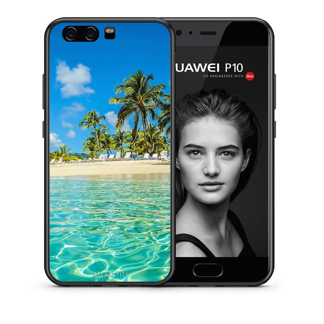 Θήκη Huawei P10 Tropical Vibes από τη Smartfits με σχέδιο στο πίσω μέρος και μαύρο περίβλημα | Huawei P10 Tropical Vibes case with colorful back and black bezels