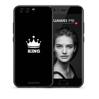 Thumbnail for Θήκη Huawei P10 King Valentine από τη Smartfits με σχέδιο στο πίσω μέρος και μαύρο περίβλημα | Huawei P10 King Valentine case with colorful back and black bezels