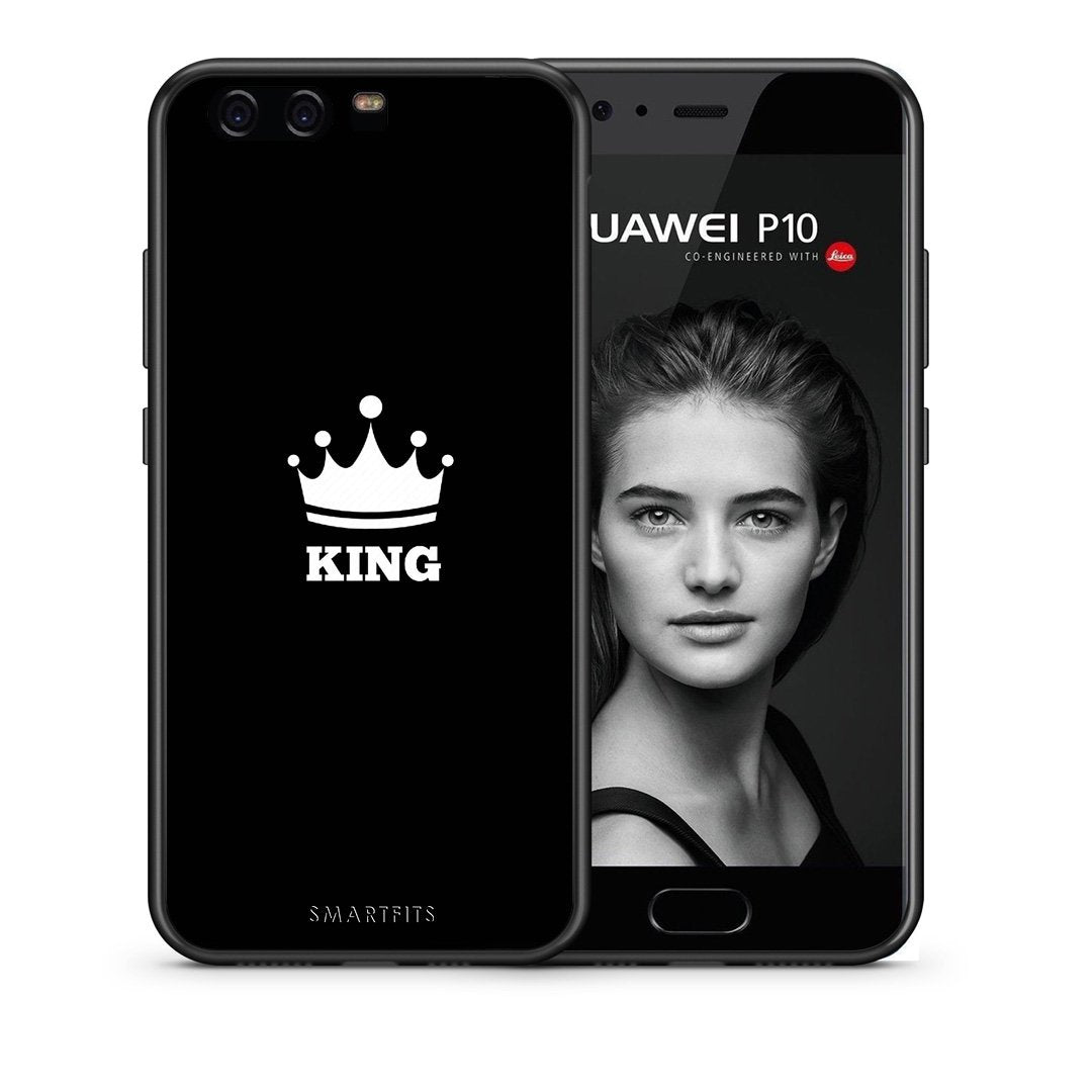 Θήκη Huawei P10 Lite King Valentine από τη Smartfits με σχέδιο στο πίσω μέρος και μαύρο περίβλημα | Huawei P10 Lite King Valentine case with colorful back and black bezels