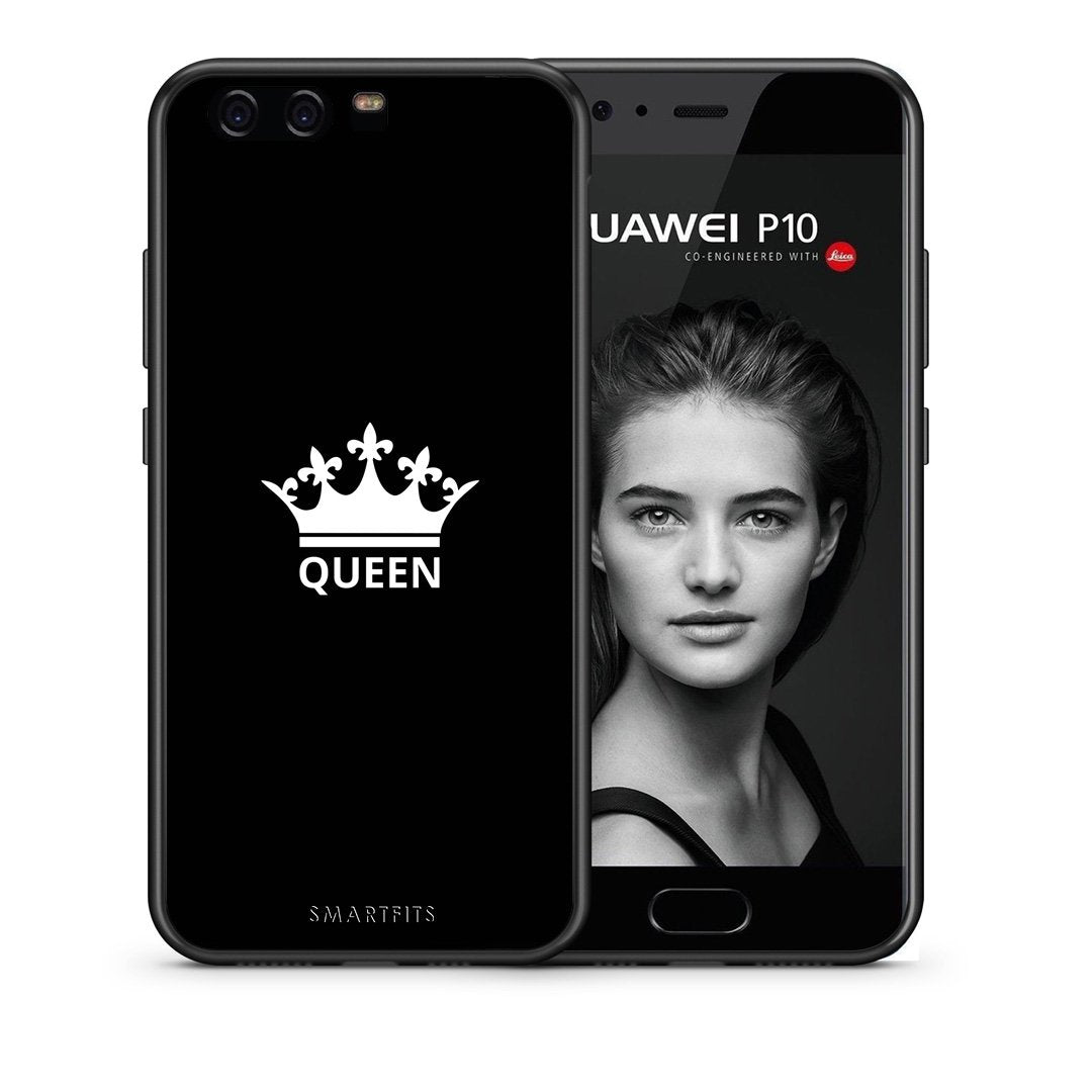 Θήκη Huawei P10 Queen Valentine από τη Smartfits με σχέδιο στο πίσω μέρος και μαύρο περίβλημα | Huawei P10 Queen Valentine case with colorful back and black bezels