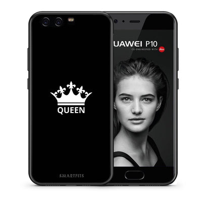Θήκη Huawei P10 Lite Queen Valentine από τη Smartfits με σχέδιο στο πίσω μέρος και μαύρο περίβλημα | Huawei P10 Lite Queen Valentine case with colorful back and black bezels