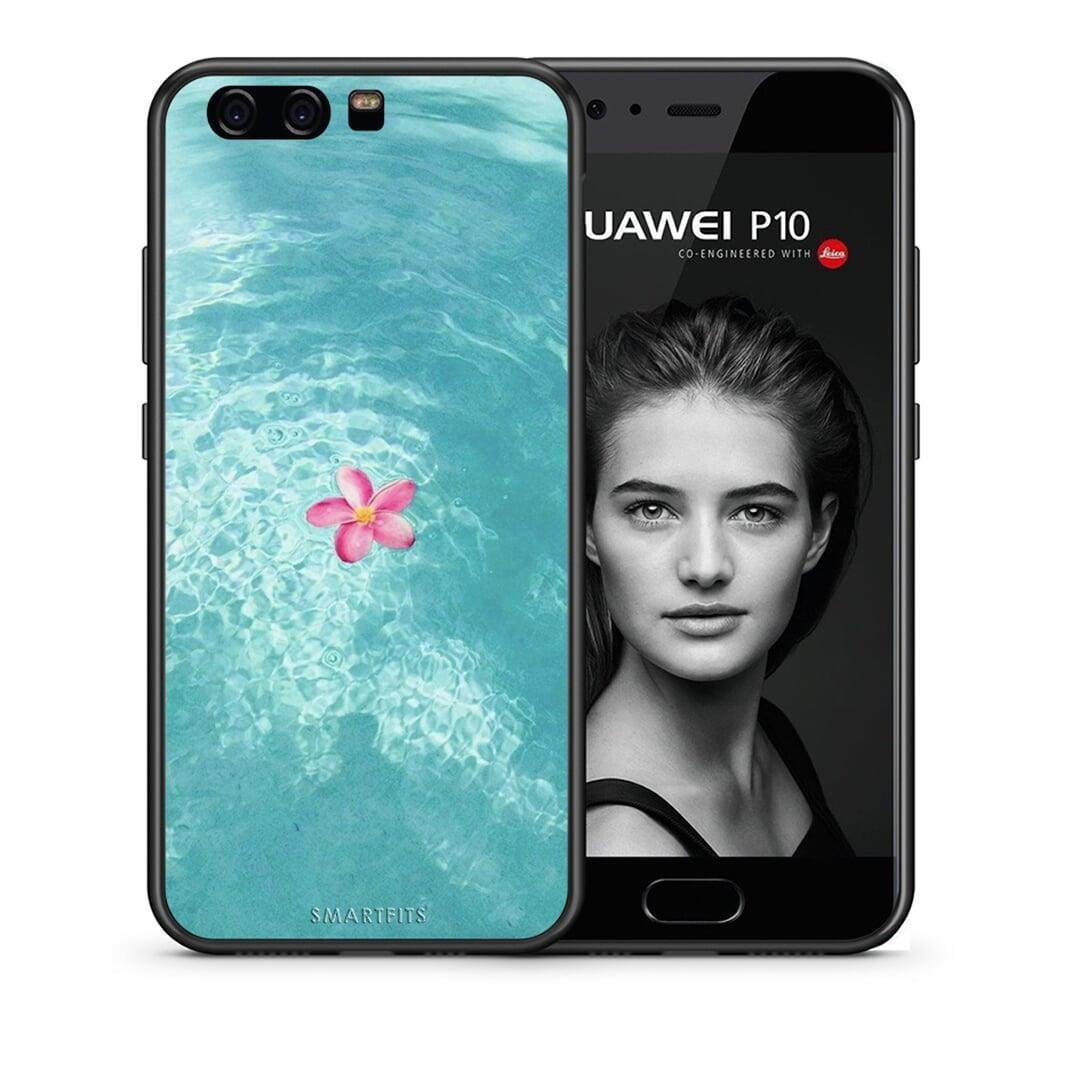 Θήκη Huawei P10 Water Flower από τη Smartfits με σχέδιο στο πίσω μέρος και μαύρο περίβλημα | Huawei P10 Water Flower case with colorful back and black bezels