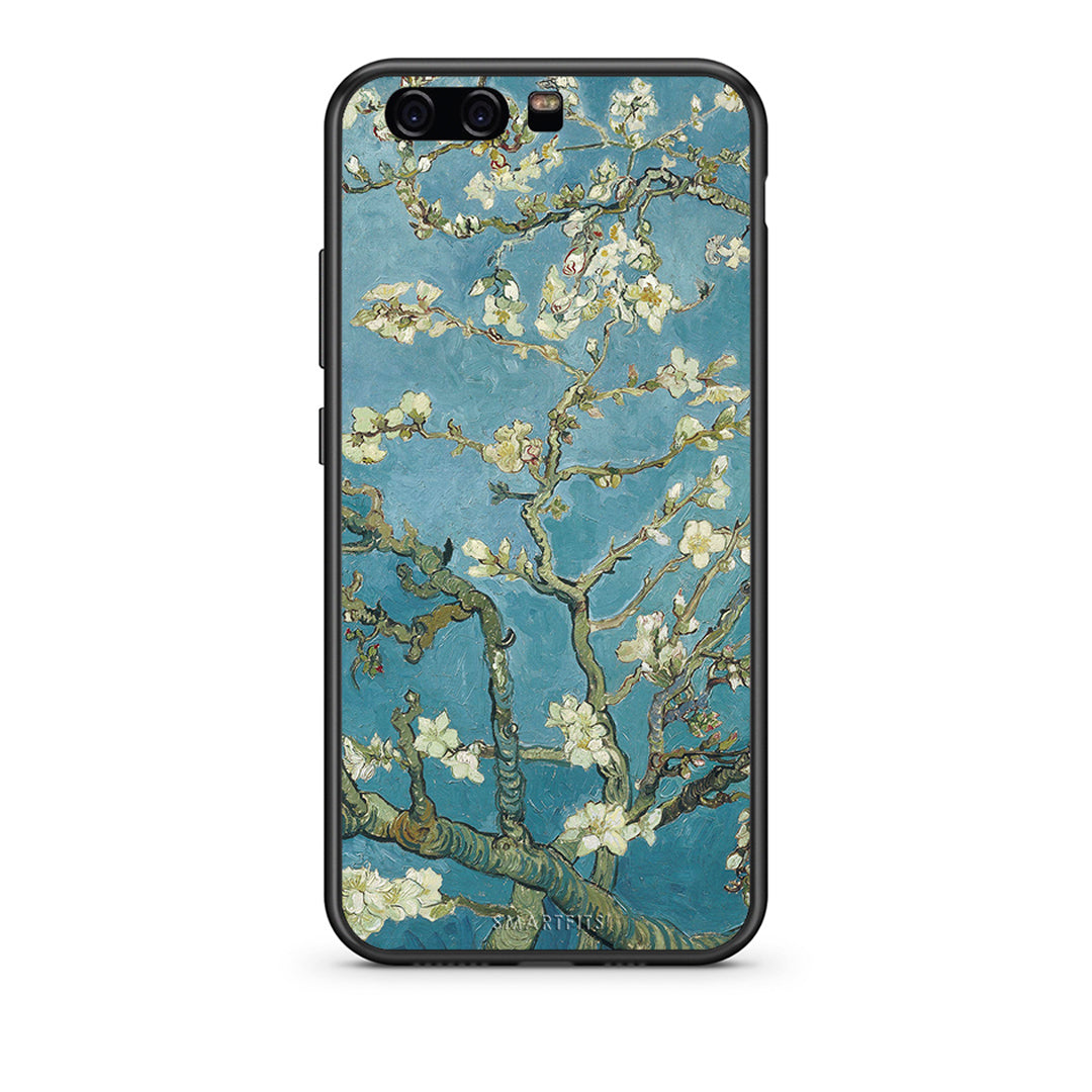 huawei p10 White Blossoms θήκη από τη Smartfits με σχέδιο στο πίσω μέρος και μαύρο περίβλημα | Smartphone case with colorful back and black bezels by Smartfits