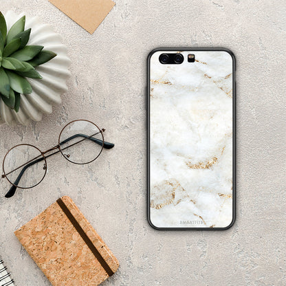 White Gold Marble - Huawei P10 Lite θήκη