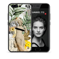 Thumbnail for Θήκη Huawei P10 Woman Statue από τη Smartfits με σχέδιο στο πίσω μέρος και μαύρο περίβλημα | Huawei P10 Woman Statue case with colorful back and black bezels