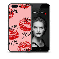 Thumbnail for Θήκη Huawei P10 XOXO Lips από τη Smartfits με σχέδιο στο πίσω μέρος και μαύρο περίβλημα | Huawei P10 XOXO Lips case with colorful back and black bezels
