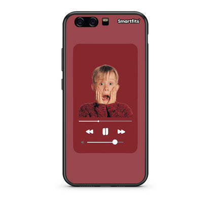 Huawei P10 Lite Xmas Alone Music θήκη από τη Smartfits με σχέδιο στο πίσω μέρος και μαύρο περίβλημα | Smartphone case with colorful back and black bezels by Smartfits