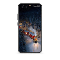 Thumbnail for huawei p10 Xmas Train θήκη από τη Smartfits με σχέδιο στο πίσω μέρος και μαύρο περίβλημα | Smartphone case with colorful back and black bezels by Smartfits