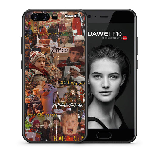 Θήκη Huawei P10 Lite Xmas Wishes από τη Smartfits με σχέδιο στο πίσω μέρος και μαύρο περίβλημα | Huawei P10 Lite Xmas Wishes case with colorful back and black bezels