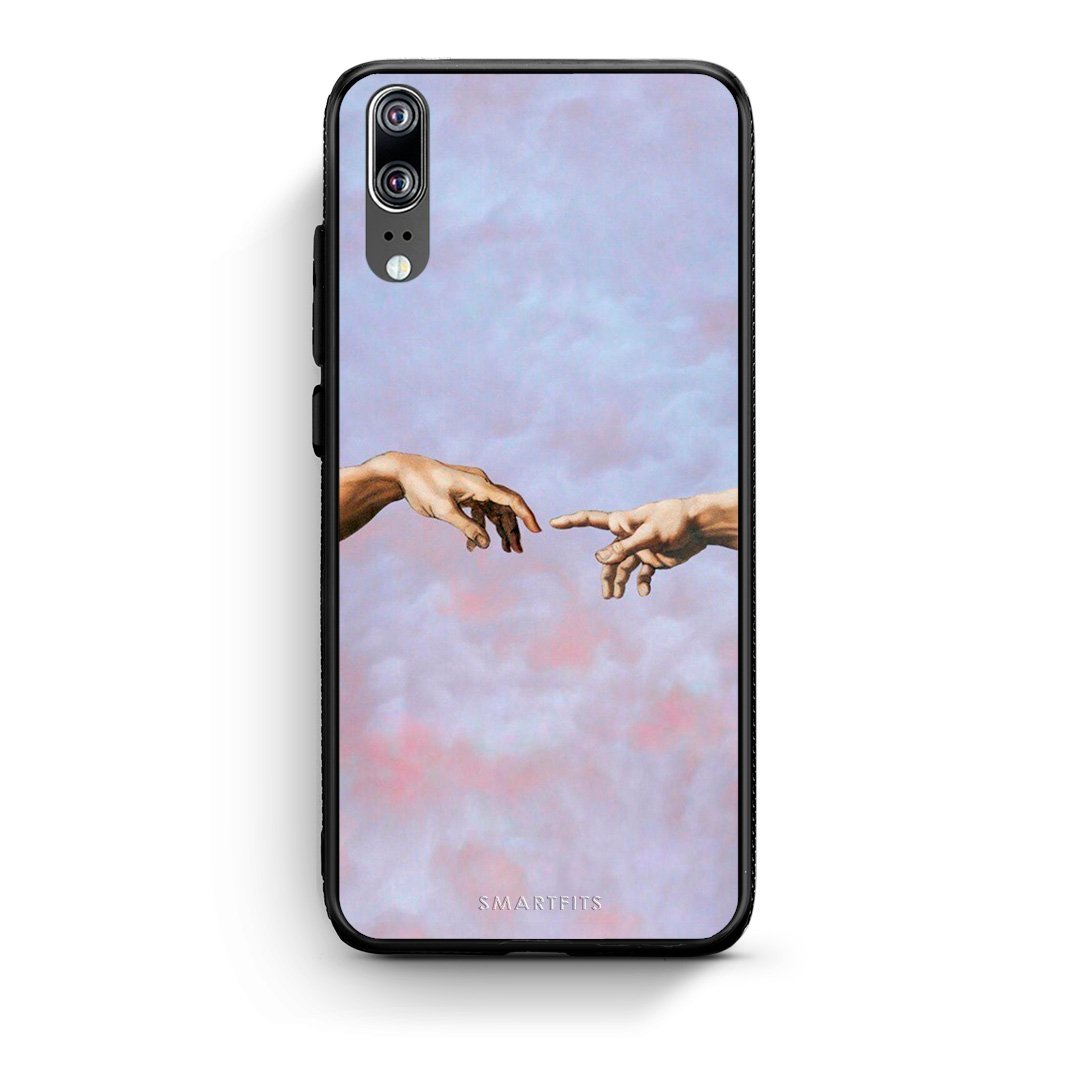 Huawei P20 Adam Hand θήκη από τη Smartfits με σχέδιο στο πίσω μέρος και μαύρο περίβλημα | Smartphone case with colorful back and black bezels by Smartfits