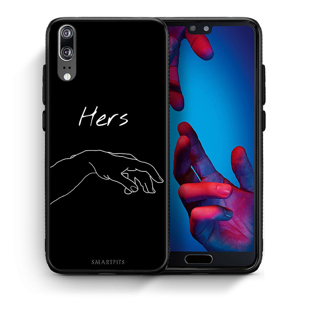 Θήκη Αγίου Βαλεντίνου Huawei P20 Aeshetic Love 1 από τη Smartfits με σχέδιο στο πίσω μέρος και μαύρο περίβλημα | Huawei P20 Aeshetic Love 1 case with colorful back and black bezels