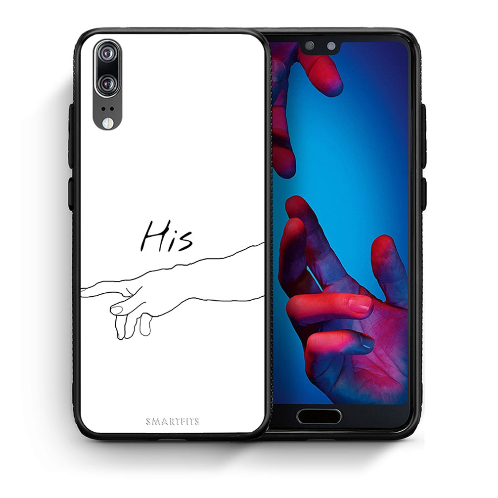 Θήκη Αγίου Βαλεντίνου Huawei P20 Aeshetic Love 2 από τη Smartfits με σχέδιο στο πίσω μέρος και μαύρο περίβλημα | Huawei P20 Aeshetic Love 2 case with colorful back and black bezels