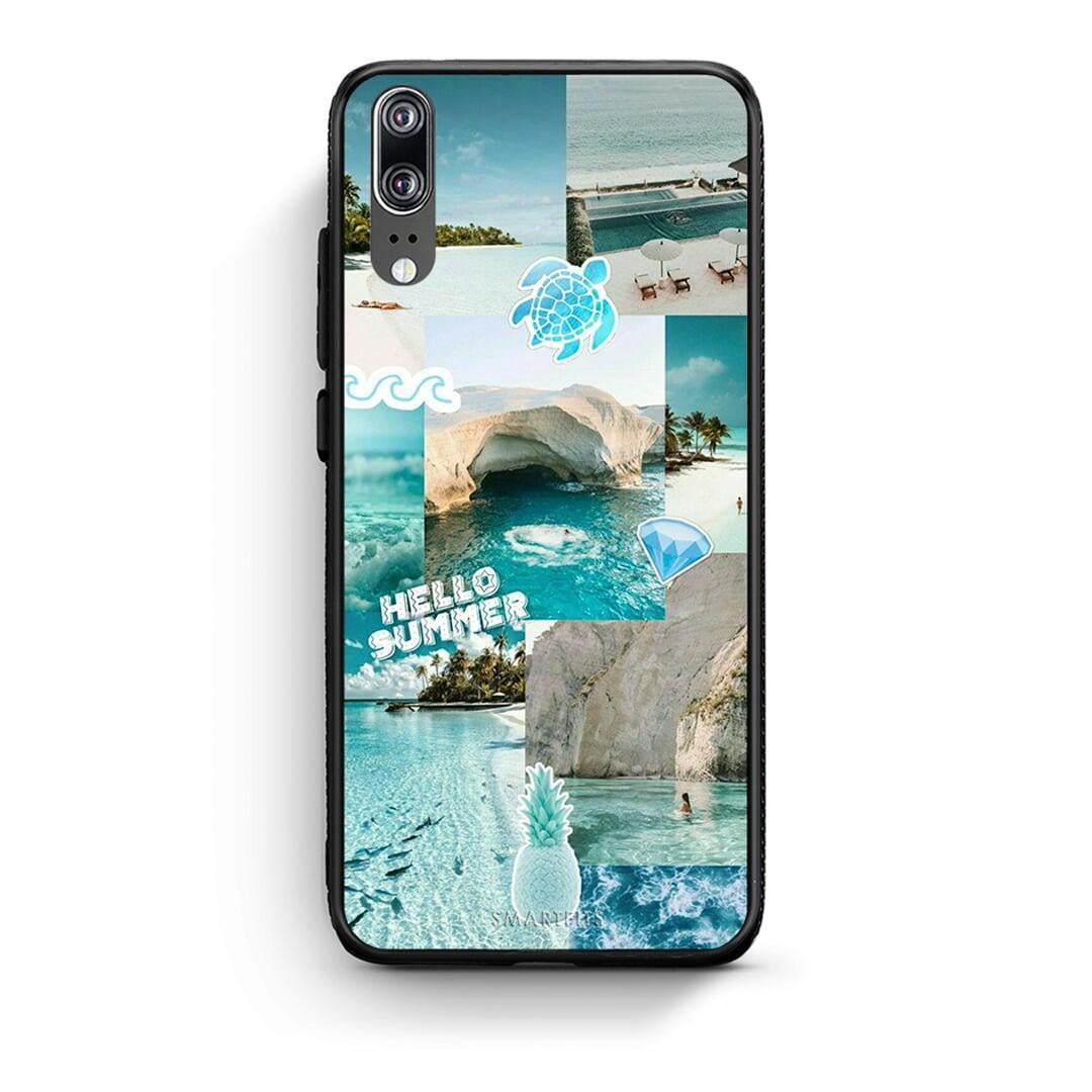 Huawei P20 Aesthetic Summer Θήκη από τη Smartfits με σχέδιο στο πίσω μέρος και μαύρο περίβλημα | Smartphone case with colorful back and black bezels by Smartfits